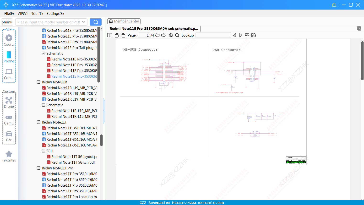 Xiaomi Redmi Note11E Pro-3530K6SM0A Sub Schematic